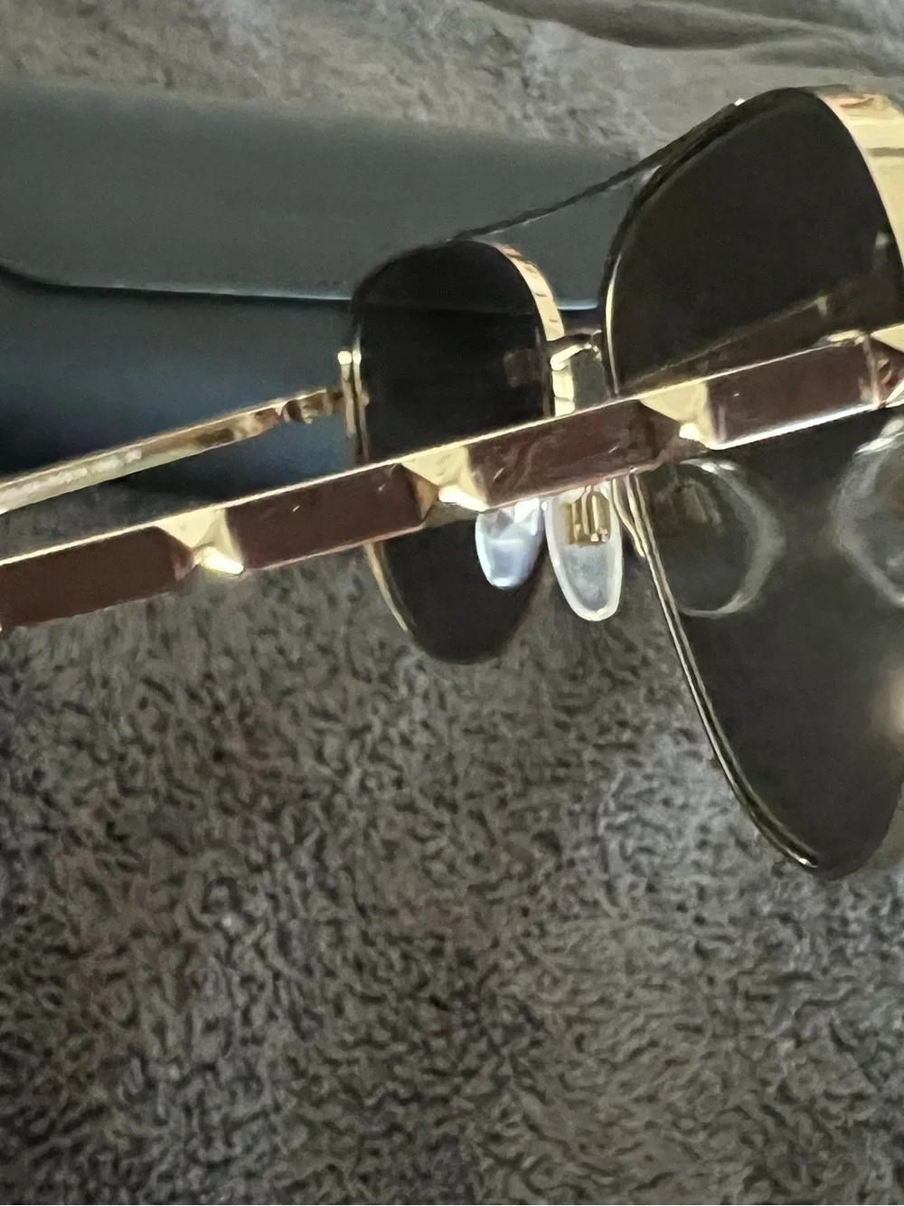 Valentino Garavani Aviator Sunglasses in Gold Frame with Brown Lenses
